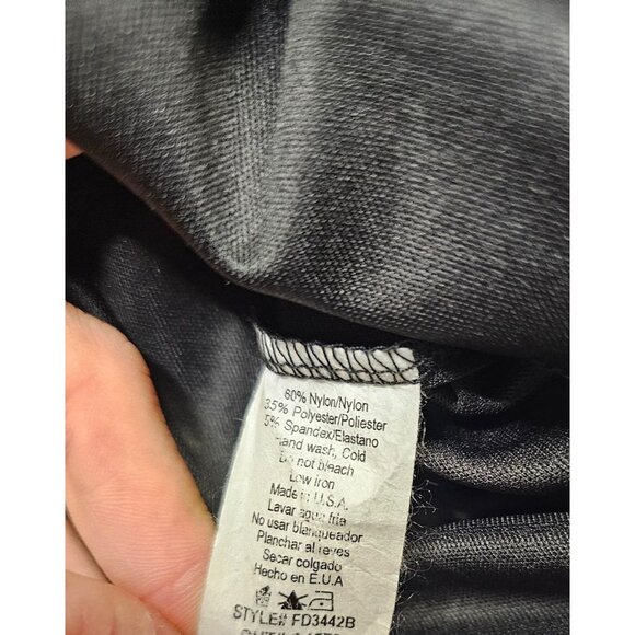 LOVELY DAY M BLACK SEQUIN RUFFLE SATIN BOW PADDED STRAPLESS BODYCON ZIP BACK SHO - Picture 8 of 14